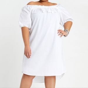 Popplin Ruffled ashley stewart dress